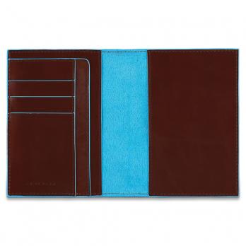 Обложка для паспорта Piquadro Blue Square, цвет коричневый, 10,5x14x1,2 см