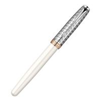 Набор подарочный Parker Sonnet - Premium Metal & Pearl CT, перьевая ручка, F + блокнот и органайзер