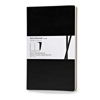 Набор 2 блокнота Moleskine Volant Large, цвет черный, без разлиновки