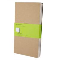 Набор 3 блокнота Moleskine Cahier Journal Large, цвет бежевый, без разлиновки