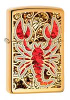 Зажигалка Zippo Classic с покрытием High Polish Brass, латунь/сталь, золотистая, 36x12x56 мм