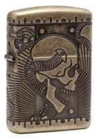 Зажигалка Zippo Armor™ с покрытием Antique Brass, латунь/сталь, золотистая, медная, матовая