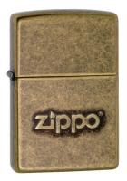Зажигалка Zippo Classic с покрытием Antique Brass, латунь/сталь, серебристая, матовая, 36x12x56 мм