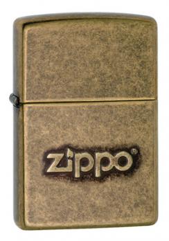Зажигалка Zippo Classic с покрытием Antique Brass, латунь/сталь, серебристая, матовая, 36x12x56 мм