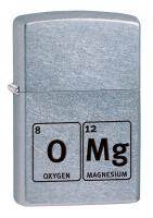 Зажигалка Zippo Classic с покрытием Street Chrome, латунь/сталь, серебристая, матовая, 36x12x56 мм