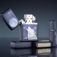 Зажигалка Zippo Classic с покрытием Black Matte, латунь/сталь, чёрная, матовая, 36x12x56 мм