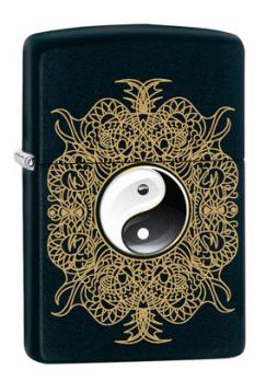 Зажигалка Zippo Classic с покрытием Black Matte, латунь/сталь, чёрная, матовая, 36x12x56 мм