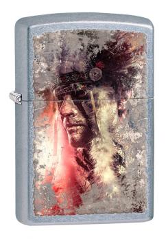 Зажигалка Zippo Classic с покрытием Street Chrome, латунь/сталь, серебристая, матовая, 36x12x56 мм