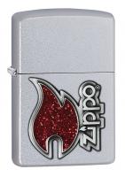 Зажигалка Zippo Classic с покрытием Satin Chrome, латунь/сталь, серебристая, матовая, 36x12x56 мм