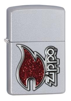 Зажигалка Zippo Classic с покрытием Satin Chrome, латунь/сталь, серебристая, матовая, 36x12x56 мм