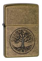 Зажигалка Zippo Classic с покрытием Antique Brass™, латунь/сталь, медная, золотистая, матовая, 36х12