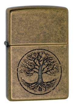 Зажигалка Zippo Classic с покрытием Antique Brass™, латунь/сталь, медная, золотистая, матовая, 36х12