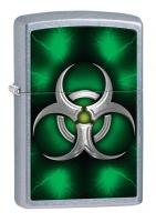 Зажигалка Zippo Classic с покрытием Street Chrome, латунь/сталь, серебристая, матовая, 36x12x56 мм