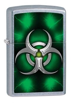 Зажигалка Zippo Classic с покрытием Street Chrome, латунь/сталь, серебристая, матовая, 36x12x56 мм