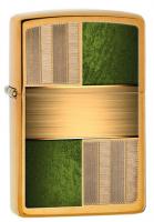 Зажигалка Zippo Classic с покрытием Brushed Brass, латунь/сталь, золотистая, матовая, 36x12x56 мм
