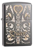 Зажигалка Zippo Classic с покрытием Black Ice, латунь/сталь, серебристая, глянцевая, 36x12x56 мм
