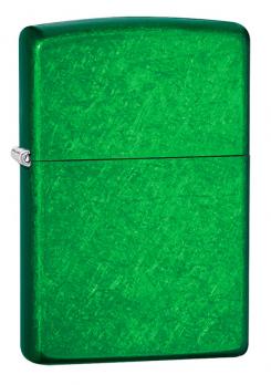 Зажигалка Zippo Classic с покрытием Meadow, латунь/сталь, зеленая, глянцевая, 36x12x56 мм