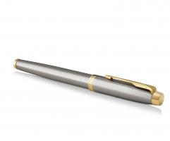 Parker IM Core - Brushed Metal GT, ручка-роллер, F, BL*