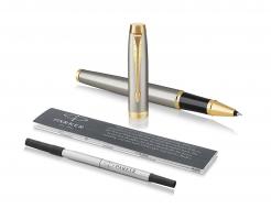Parker IM Core - Brushed Metal GT, ручка-роллер, F, BL*