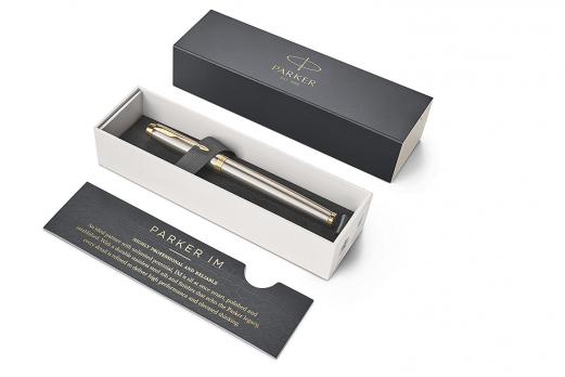 Parker IM Core - Brushed Metal GT, ручка-роллер, F, BL*