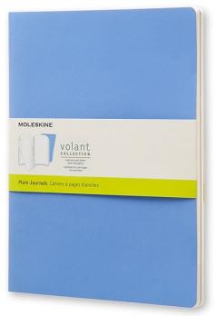 Набор 2 блокнота Moleskine Volant Large, цвет синий, без разлиновки