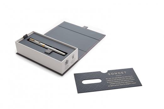 Parker Sonnet Core - Stainless Steel GT, ручка-роллер, M, BL
