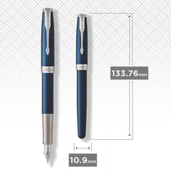 Parker Sonnet Core - LaqBlue CT, перьевая ручка, F, BL