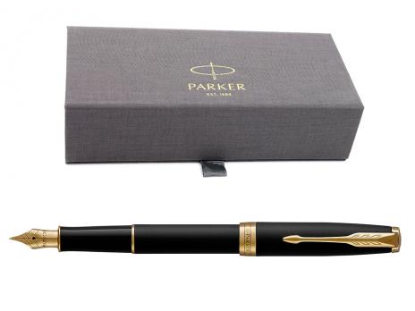Parker Sonnet Core - Matte Black GT, перьевая ручка, F, BL*
