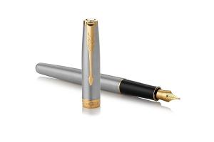 Parker Sonnet Core - Stainless Steel GT, перьевая ручка, F, BL*