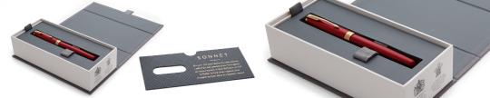 Parker Sonnet Core - LaqRed GT, перьевая ручка, M, BL