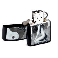 Зажигалка Zippo Woman Sword с покрытием Black Matte, латунь/сталь, чёрная, матовая, 36x12x56 мм