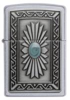 Зажигалка Zippo Classic с покрытием Satin Chrome, латунь/сталь, серебристая, матовая, 36x12x56 мм