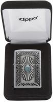 Зажигалка Zippo Classic с покрытием Satin Chrome, латунь/сталь, серебристая, матовая, 36x12x56 мм