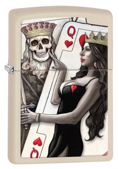 Зажигалка Zippo Classic с покрытием Cream Matte, латунь/сталь, кремовая, матовая, 36x12x56 мм
