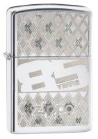 Зажигалка Zippo 85 с покрытием High Polish Chrome, латунь/сталь, серебристая, 36x12x56 мм