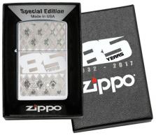 Зажигалка Zippo 85 с покрытием High Polish Chrome, латунь/сталь, серебристая, 36x12x56 мм