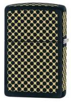 Зажигалка Zippo VIP, латунь с порошковым покрытием, чёрный с нанесением, матовая, 36х12x56 мм