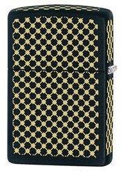 Зажигалка Zippo VIP, латунь с порошковым покрытием, чёрный с нанесением, матовая, 36х12x56 мм