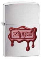 Зажигалка Zippo Classic с покрытием Brush Finish Chrome, латунь/сталь, серебристая, матовая, 36x12x5
