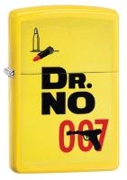 Зажигалка Zippo James Bond с покрытием Lemon, латунь/сталь, жёлтая, матовая, 36x12x56 мм