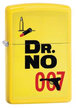 Зажигалка Zippo James Bond с покрытием Lemon, латунь/сталь, жёлтая, матовая, 36x12x56 мм