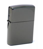Зажигалка Zippo Classic с покрытием Ebony, латунь/сталь, чёрная, глянцевая, 36x12x56 мм