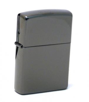 Зажигалка Zippo Classic с покрытием Ebony, латунь/сталь, чёрная, глянцевая, 36x12x56 мм