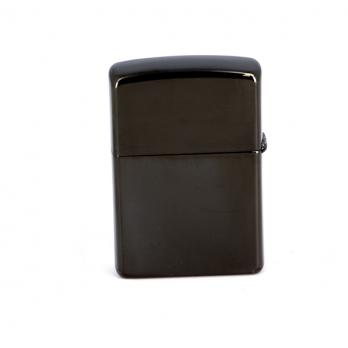 Зажигалка Zippo Classic с покрытием Ebony, латунь/сталь, чёрная, глянцевая, 36x12x56 мм