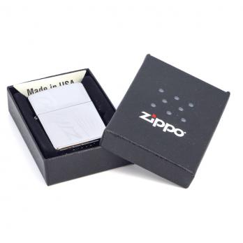 Зажигалка Zippo Classic с покрытием High Polish Chrome, латунь/сталь, серебристая, 36x12x56 мм