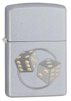 Зажигалка Zippo Classic с покрытием Satin Chrome, латунь/сталь, серебристая, матовая, 36x12x56 мм