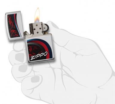 Зажигалка Zippo Classic с покрытием High Polish Chrome, латунь/сталь, серебристая, 36x12x56 мм