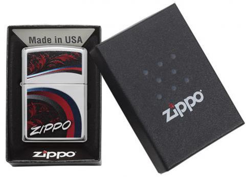Зажигалка Zippo Classic с покрытием High Polish Chrome, латунь/сталь, серебристая, 36x12x56 мм