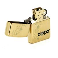 Зажигалка Zippo Classic с покрытием High Polish Brass, латунь/сталь, золотистая, 36x12x56 мм