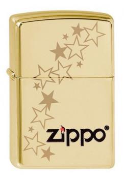 Зажигалка Zippo Classic с покрытием High Polish Brass, латунь/сталь, золотистая, 36x12x56 мм